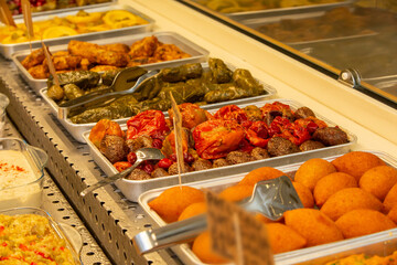 assortment of appetizers. snacks on plate