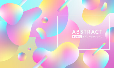 Modern fllow abstract background with free geometric shapes. Liquid Vector illustration - obrazy, fototapety, plakaty