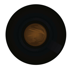 Coffee cup. top view. vector illustration
