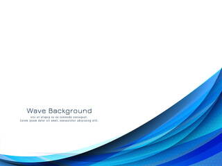 Obraz premium Modern blue wave design decorative background