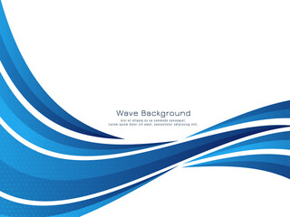 Modern blue wave design decorative background