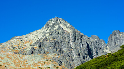 Lomnicky Peak (Lomnicky stit) in the summer. Second highest peak in the High Tatras.