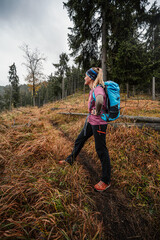 Mountain landscape. Misty forest. Natural outdoor travel background. Slovakia, Low Tatras, Demenovska hora and dolina vyvierania. Liptov travel. © Zedspider