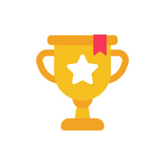 Golden yellow trophy icon For the winner of a sports event