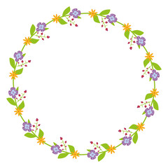 beautiful frame with floral pattern, decoration