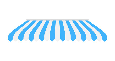 Vector shop awning. Rain protection awning for franchise stores The idea of ​​opening an online store