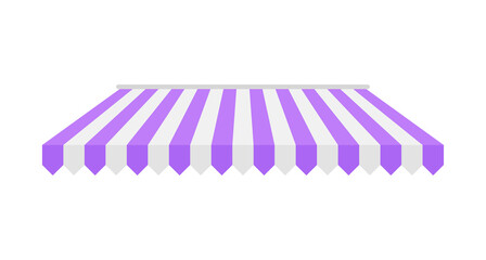 Vector shop awning. Rain protection awning for franchise stores The idea of ​​opening an online store
