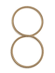 Golden infinity rope 3d rendering
