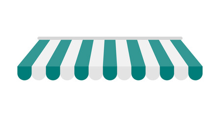 Vector shop awning. Rain protection awning for franchise stores The idea of ​​opening an online store