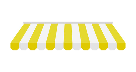 Vector shop awning. Rain protection awning for franchise stores The idea of ​​opening an online store