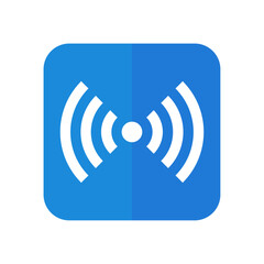 wifi icon. Wireless symbol vector for internet connection from router broadcasting.