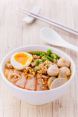 Noodle soup with BBQ pork