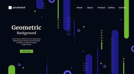 Modern flat abstract background template for landing page, website, banner, poster, event, etc. Abstract and colorful background design template. Geometric background vector illustration