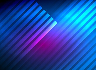 Obraz premium Bright neon color techno abstract background, shiny glowing neon lines in the dark background