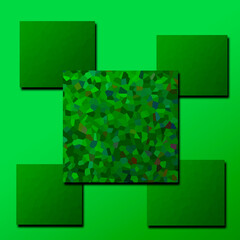 green vector background with squares
