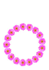 Summer bright frames of floral motifs - gerbera flowers. Cover for a book or notepad, postcard.