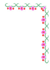 Summer bright frames of floral motifs - gerbera flowers. Cover for a book or notepad, postcard.