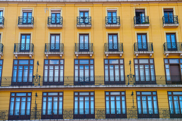 Fototapeta na wymiar European colorful windows