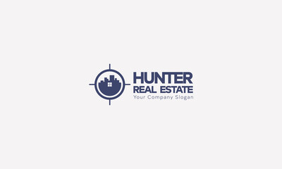 Target Hunter real estate logo icon template