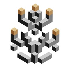 Obraz premium isometric abstract art