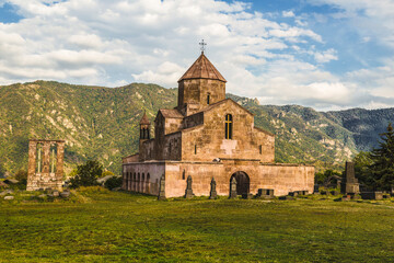 Fototapeta na wymiar Armenian monastery of the VI century located in the village of Odzun in the Lori region of Armenia