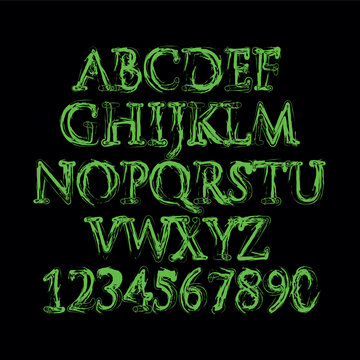 Abstract Grunge Alphabet Vector