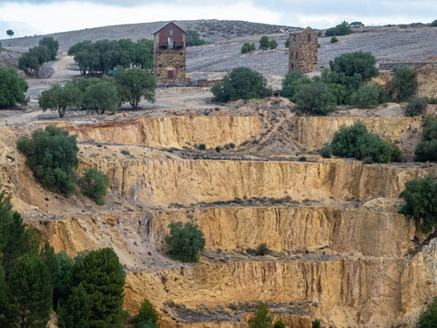 Open cut copper mine at Burra, South Australia