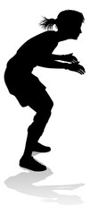 Female Soccer Football Player Woman Silhouette