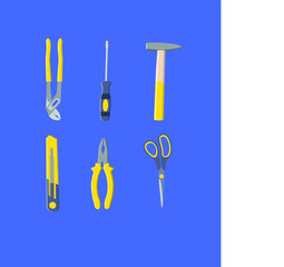 Tools Pattern Illustration Flat Design Style