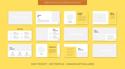 minimal slides presentation template - obrazy, fototapety, plakaty