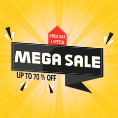 Sale banner design for business promotion