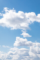 white clouds blue sky