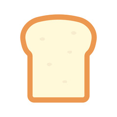 シンプルでかわいい食パンのイラスト フラットデザイン