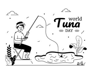 Naklejka premium World Tuna Day