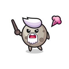 cute moon grandpa is getting angry