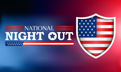 National Night out (NNO) is observed every year in August, it is an annual community building campaign that promotes police-community partnerships and neighborhood camaraderie. vector illustration