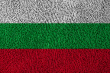 abstract leather texture with the flag