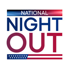 National Night out (NNO) is observed every year in August, it is an annual community building campaign that promotes police-community partnerships and neighborhood camaraderie. vector illustration