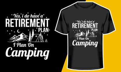 Fototapeta premium Camping, camping t shirts, T shirt Design Idea, 