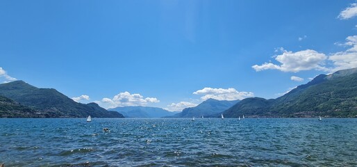 lake and mountains
