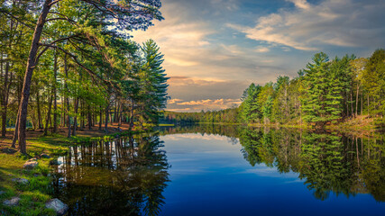 Early morning at Stony Lake in Stokes State Forest New Jersey