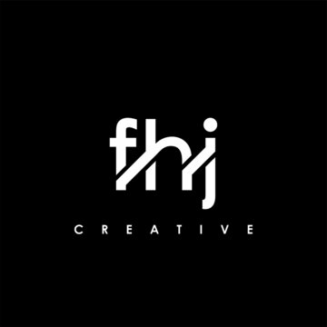 FHJ Letter Initial Logo Design Template Vector Illustration