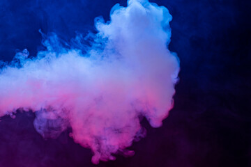Cloud of vapor. Smoke on dark background