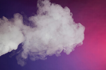 white smoke on colored background