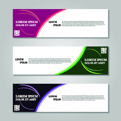 Vector abstract design banner template.