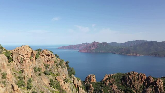 Les Calanques de Piana vues de drone, en Corse (&icirc;le) - Corsica