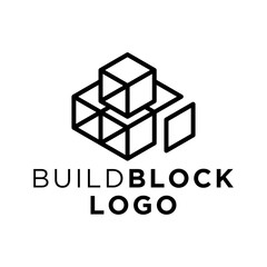 build block black logo design inspirations.