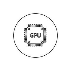 GPU icon. Vector illustration for graphic design, Web, UI, app.