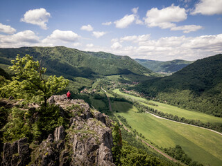 A view of the Janosikova Basta mountain in the village of Velka Lodina in Slovakia