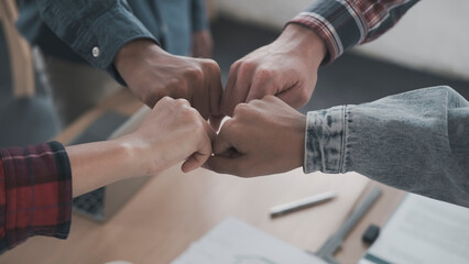 Group business people of Diverse Hands Together Joining Concept and group support teamwork cooperation concept.Team Teamwork Togetherness Collaboration Concept